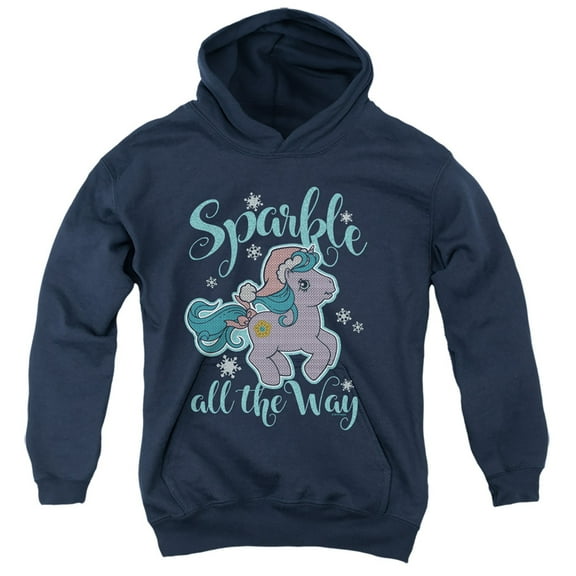 My Little Pony Retro Sparkle All The Way 2 Youth Pullover Hoodie Sweatshirt Navy
