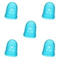 thumbnail image 2 of Sidaley Puntas de los dedos de guitarra de silicona Protectores de dedos antideslizantes Púas protectoras multicolores Instrumentos musicales Azul cielo L 5piezas, 2 of 6