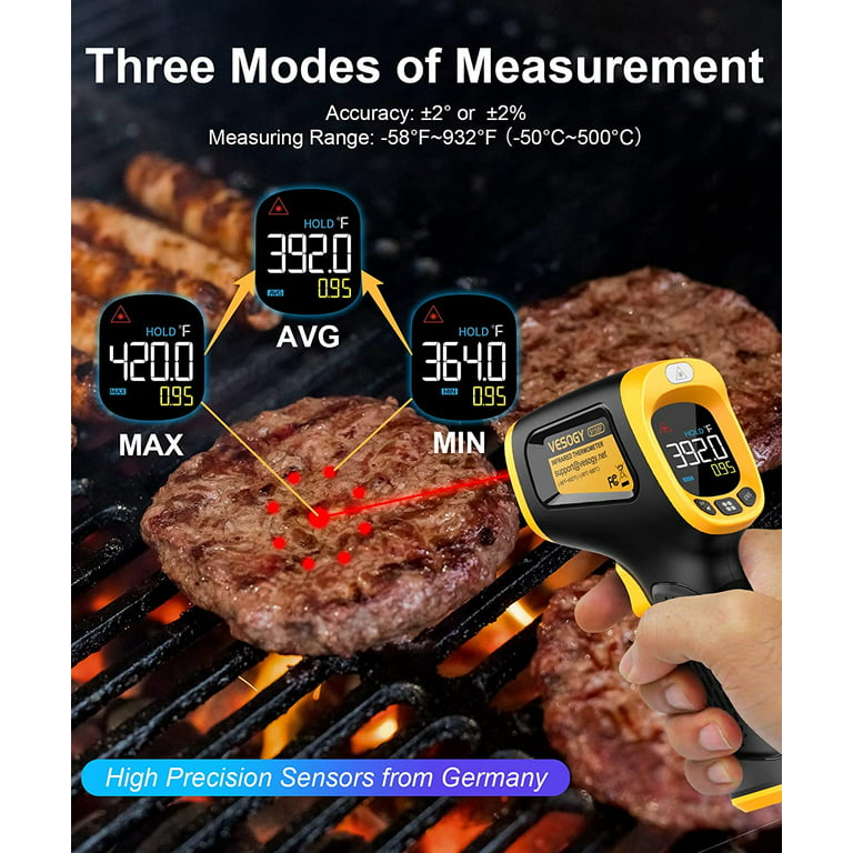 Laser Temperature Gun Infrared Thermometer Cooking Food Home Repairs  Freezing CF