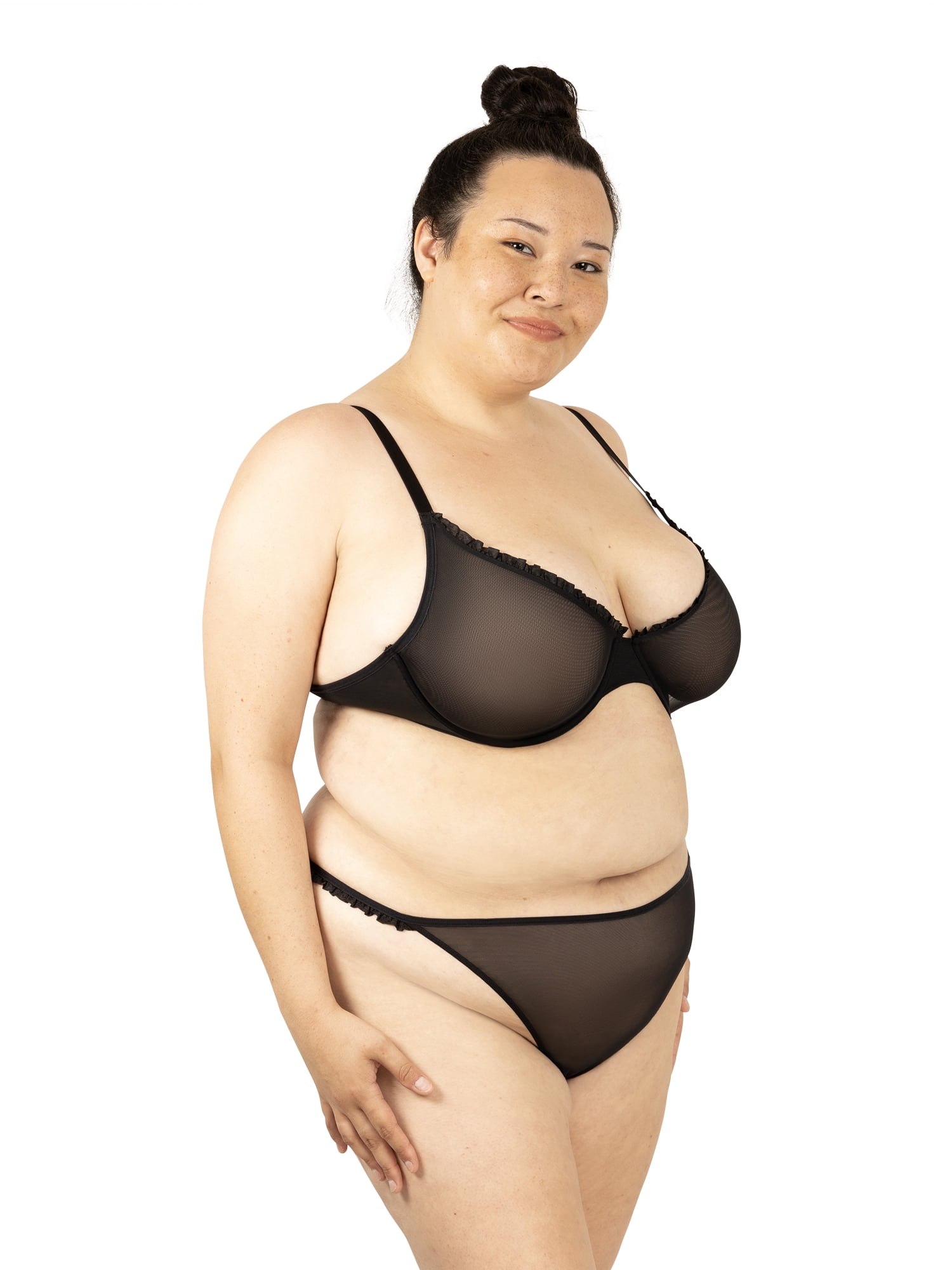 Parade Mesh Underwire Bra and Thong Set, Sizes XS to 3XL