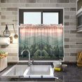 thumbnail image 4 of Yayeee Kitchen Curtains Tier Pair Light Filtering 27"x36" Rod Pocket Short Cafe Window Panel, Mountains at Dawn, 4 of 7