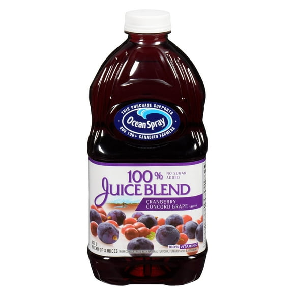 Ocean Spray 100% Juice Blend Cranberry Concord Grape, 1.77 L