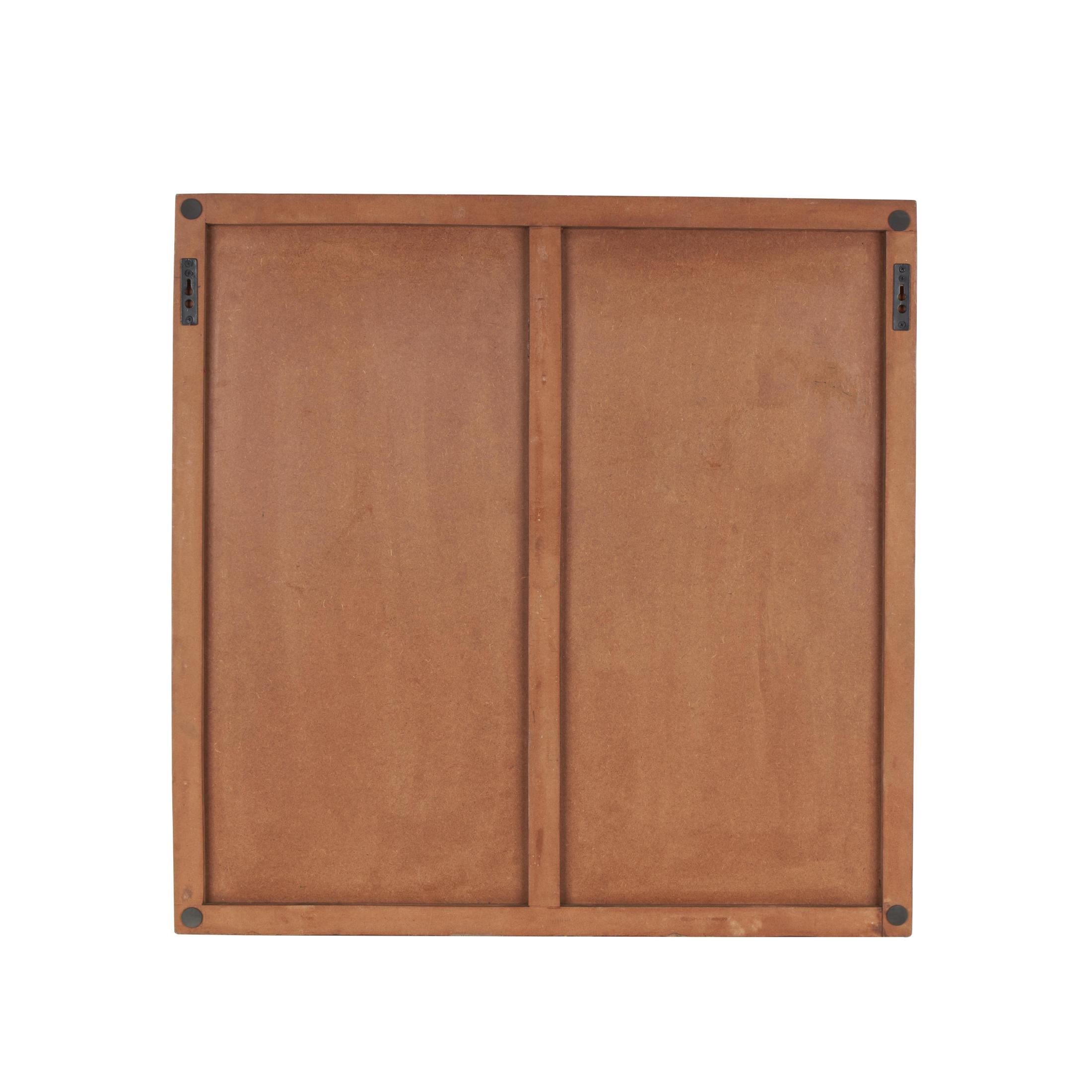 DecMode Brown Mango Wood Handmade 3D Cube Inspired Geometric Wall Decor