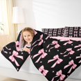 thumbnail image 3 of Manfei Kawaii Stars Bow Knot Bedding Comforter Set 7pcs for Kids Teens,Girls Women Cute Ribbon Bow Tie Queen Bedding Sets,Pink Reversible,Breathable Home Decor, 3 of 7