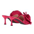 thumbnail image 2 of XYD Women Charming Layered Petals Slip on Mules Open Round Toe Floral Mid Heels Casual Dress Summer Slide Sandals Size 11.5 Fuchsia, 2 of 4