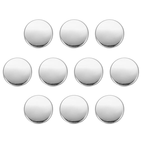 Uxcell 10pcs Metal Round Buttons 11.5mm Alloy Flat Sewing Buttons, Silver