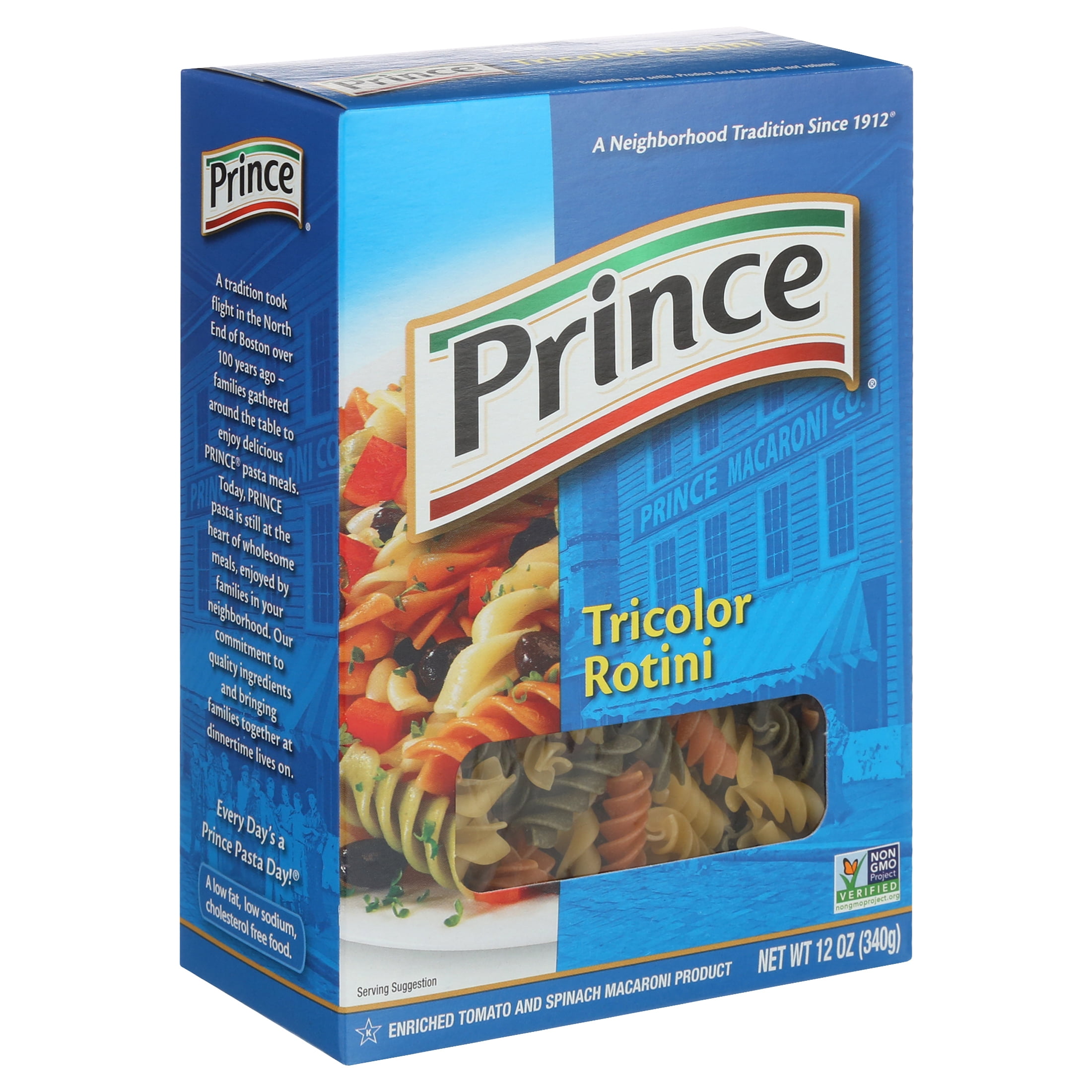 (8 pack) Prince Tricolor Rotini Pasta, 12-Ounce Box