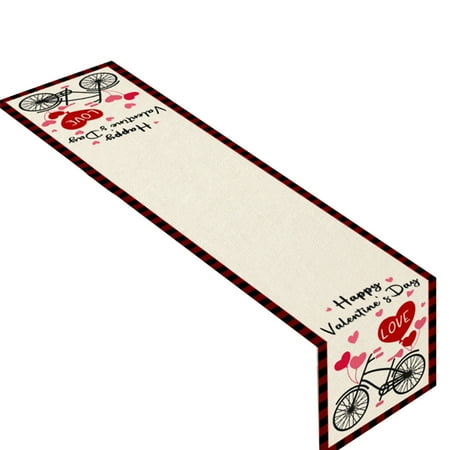 

Valentine s Day Decorative Table Runners Linen Table Cloth Dining Table Decoration for Festival 6