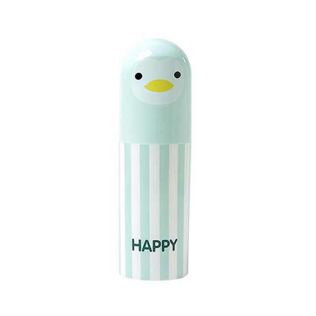Contenedor de almacenamiento de pasta de dientes de viaje en casa con taza de cepillo de dientes portátil de dibujos animados lindo (verde)