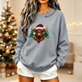 thumbnail image 2 of Asgosdo Women Christmas Sweatshirts Long Sleeve Graphic Print Tops Casual Warm Xmas Holiday Winter Shirts, 2 of 6
