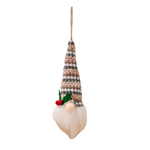 Hwkond Hanging Christmas Tree Decorations Hanging Gnome Christmas Decorations With LED Light, Lovely Faceless Doll Plush Gnomes Santa Doll Luminous Xmas Dolls For Christmas Tree Decorations