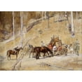 thumbnail image 3 of Tom Roberts 18x14 Black Modern Framed Museum Art Print Titled - Bailed Up (1895), 3 of 5