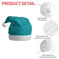 thumbnail image 6 of Cauagu Blue Green Glitter for Adult Christmas Hat,1-Pack Xmas Holiday Hat Santa Hat for Women & Men Festive Headwear Accessories Fit for Christmas/New Year/Party, 6 of 6