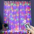 thumbnail image 3 of Cortina de luces USB para Año Nuevo 2025, cadena de luces LED para interiores, decoración para dormitorio, fiesta, boda, decoración navideña para el hogar, 3 of 5