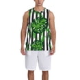 thumbnail image 4 of Easygdp Palm Greenery Men's Mesh Basketball Jersey Quick Drying Sleeveless Shirts Fitted Muscle Tank Tops Sport Round Neck T-Shirt - 3X-Large, 4 of 9