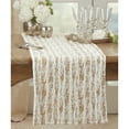 thumbnail image 4 of SARO 2323.S1672B Faux Fur with Brushed Metallic Foil Print Runner - Silver, 4 of 5