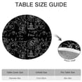 thumbnail image 6 of Math Equations Physics Icons Black Pattern Round Fitted Tablecloth with Elastic Edge,Dining Table Cover Waterproof,Outdoor Round Tablecloth for Camping,Dining,Indoor and Outdoor, 6 of 7