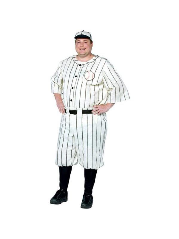 Details about   Baseball Costume Adult Roaring 20s Player Babe Ruth Halloween Sports Fancy Dress 