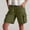 Army Green women cargo shorts with pockets a1, variant on Cagogo Women Cargo Shorts Elastic Waist Loose Flowy Casual Solid Regular Fit Summer Beach Lounge Party Shorts with Pockets, Brown 2XL