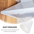 thumbnail image 2 of OULII 2Pcs Duct Connector PVC White Ducting Reducer Inline Connection Office, 2 of 7