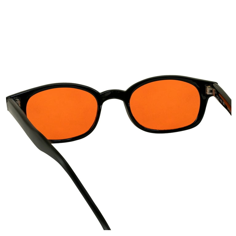 Original KD Sunglasses Orange Lens Biker Driving Glasses Black Orange Standard