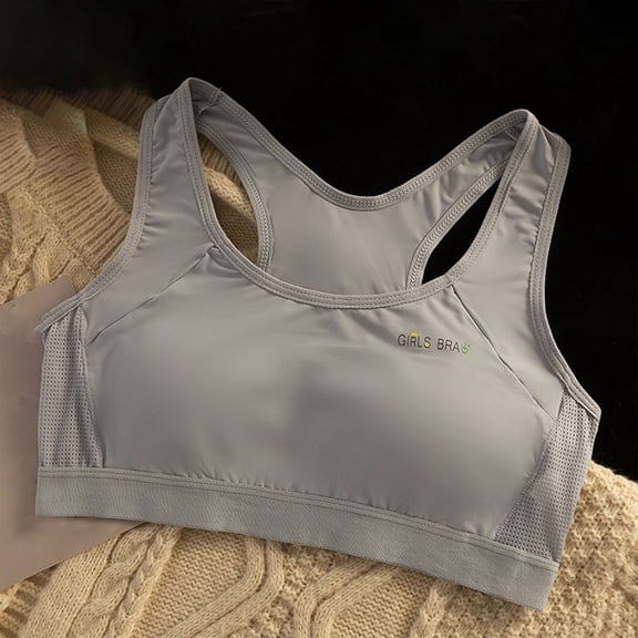 Wancir Cotton Training Bras for Girls 12-18 Sports Seamless Racerback Training Bralettes with Removable Padding