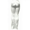 thumbnail image 3 of LA Idol/H&Y Rhinestone Studded White Denim Jeans Cross Pocket (LA Idol 5171BT/H&Y HY-444), 3 of 7