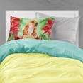thumbnail image 2 of Cocker Spaniel Poinsettas Fabric Standard Pillowcase, 2 of 2