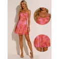 thumbnail image 2 of DARING DIVA Floral Spaghetti Ruched Bust Boho Dress S Pink, 2 of 6