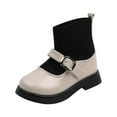thumbnail image 2 of Juebong Toddler Shoes Baby Boys Girls Cute Fashion British Style Non-slip Casual Soft Bottom Socks Boots, Beige, 4 Years, 2 of 9