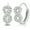 White, variant on 925 Sterling Silver Small White CZ Infinity Hoop Huggie Earrings