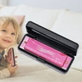 thumbnail image 4 of BLEEUS 10 Hole 20 Tone Harmonica Portable Harmonica Adults Gift (Pink) Musical Instruments Supplies (Pink), 4 of 8