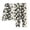 00-Beige20, variant on Splatter Striped Loungewear Set for Toddler Boys Long Sleeve Crew Neck Shirts Matching Hat Chain Props Garments,Orange