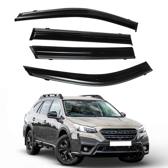 Unique Bargains Window Deflectors Side Window Vent Visors for Subaru Outback 2010 Black Rain Guards Sun Visors Wind Vent Visors Window Vent Shades