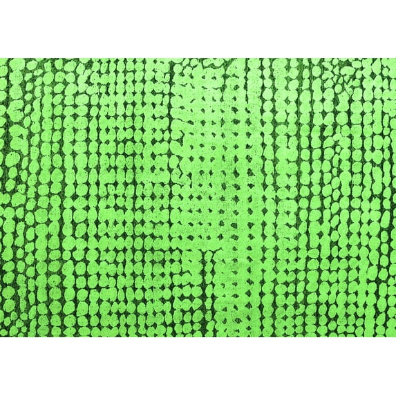 Ahgly Company Indoor Rectangle Solid Green Modern Area Rugs, 7' x 9'