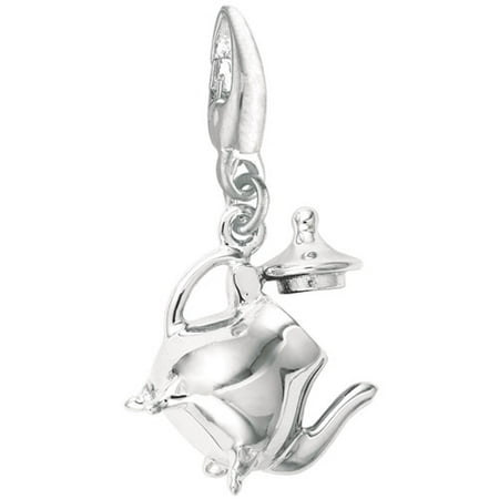 Women's Sterling Silver Tea Pot Clip-On Charm