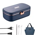 thumbnail image 2 of 220V 110V EU US Plug Electric Heated Lunch Box Heater Stainless Steel Student Office Home Food Warmer Heating Container Set, 2 of 5