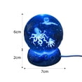 thumbnail image 3 of Bola de cristal tallada en 3D, luz nocturna, enchufe USB, adorno de iluminación (pulpo) Likrtyny  Para estrenar, 3 of 6
