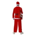 thumbnail image 4 of Diconna Santa Claus Clothes Set for Christmas Red Garment Cap Waistband, 4 of 9