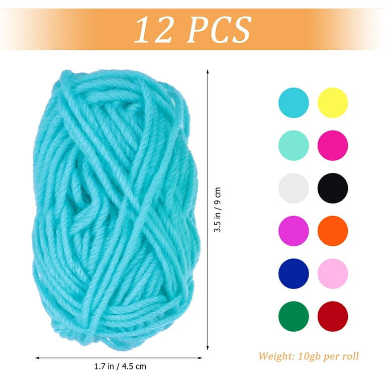 12 Colors Acrylic Yarn Mini of Soft Yarn for Crocheting and