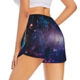 thumbnail image 3 of Haiem Planets Stars And Galaxies1 Women's 2 in 1 Running Shorts - Lightweight Athletic Workout Gym Yoga Breathable Sports Shorts Liner with Phone Pockets-Small, 3 of 9