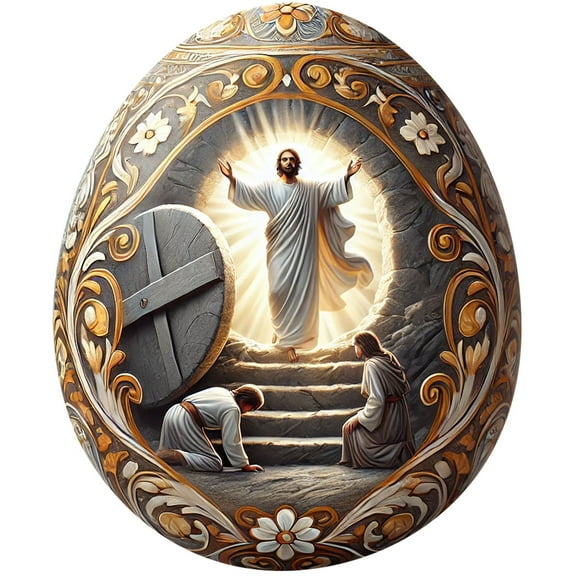 BOBOMOTI Easter Eggs Decorations Religious Jesus Easter Eggs Easter Party Favor Supplies Religious Believers Gifts