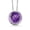 Amethyst, February, variant on 14K White Gold White Zirconia Pendant Necklace for Women (0.84 Cttw, Gemstone, Round 6MM, with 18 inch Chain)