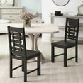 thumbnail image 4 of Costway Farmhouse Dining Chair Set of 4 with 100% Rubber Wood Frame & Hollowed High Back, 4 of 9