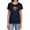 Navy, variant on Superman Destroyed Supes Logo Women's T Shirt, Red, Small