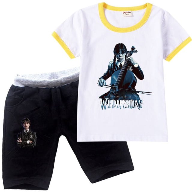 Nueva camiseta de manga corta de algodón para niños, ropa de verano, pijama, ropa de dormir zhangmenya LED