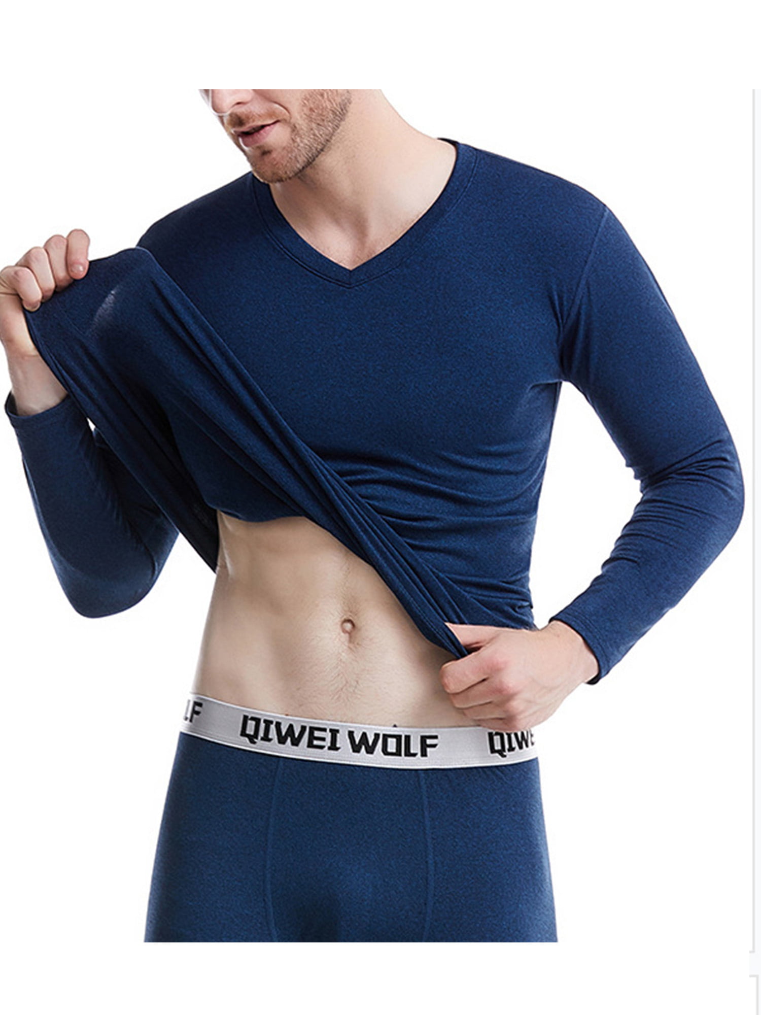 COOLOMG Mens Thermal Set Fleece Lined Compression Pants+Shirt Warm Baselayer Series 