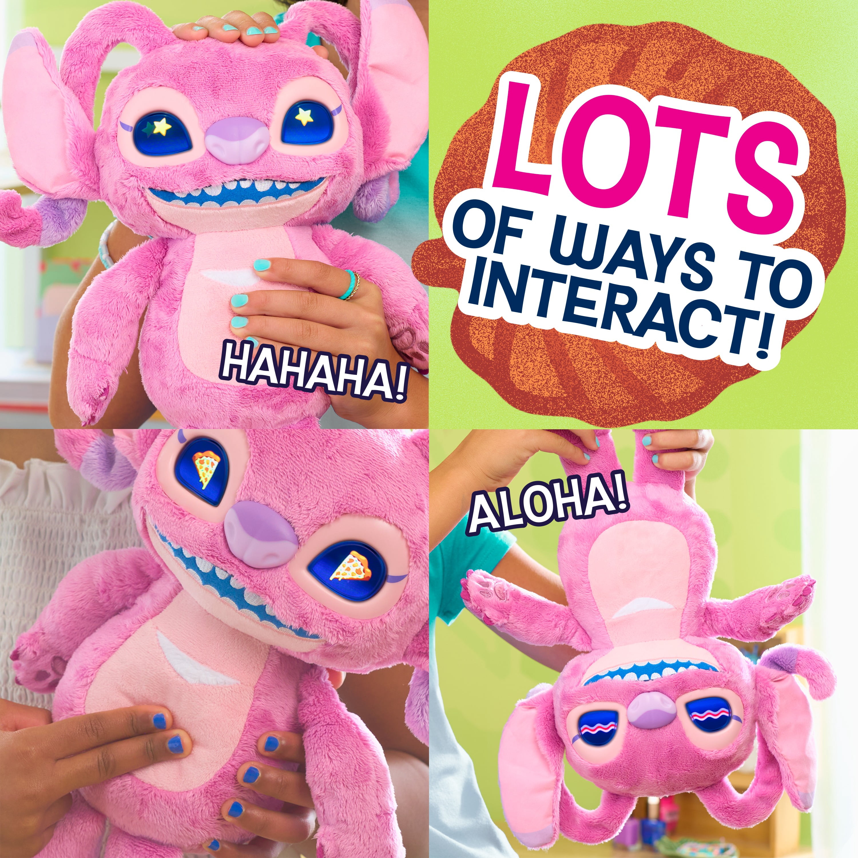 Disney Stitch Angel Many Moods 13.5-inch Interactive Plush, 50+ Sounds & Effects, Ages 3+
