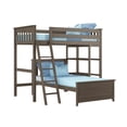 thumbnail image 3 of Max & Lily Solid Wood L-Shaped Twin over Twin Bunk Bed with Bookcase for Kids, Clay, 3 of 14