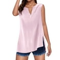 thumbnail image 1 of Women's Solid Color Linen Vest Casual And Stylish Tank Top, 1 of 5